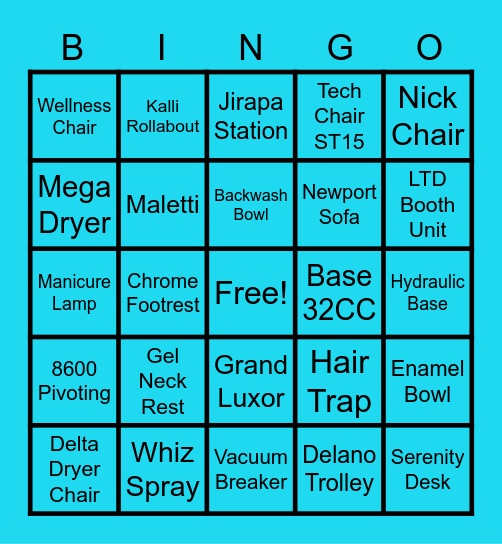 Belvedere Bingo Card