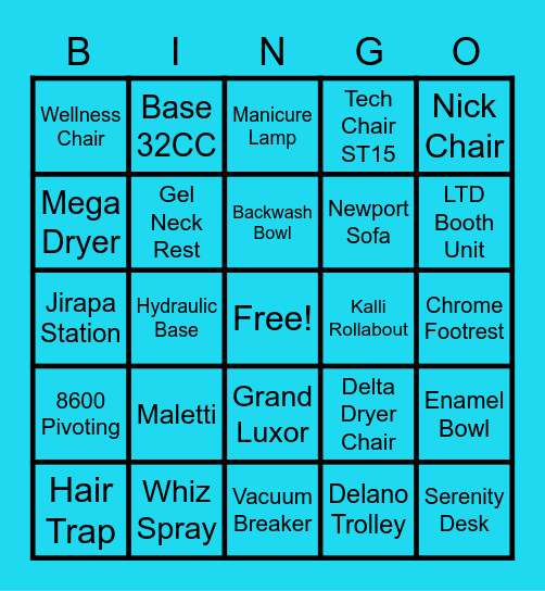 Belvedere Bingo Card