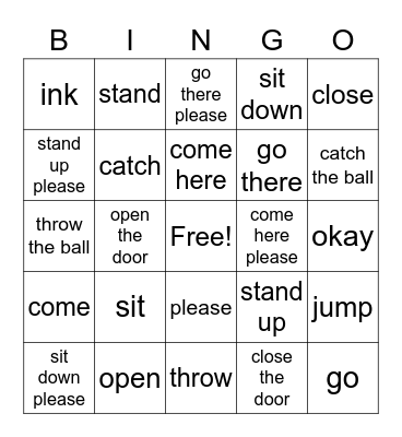 Sit Down, Please! Bingo Card