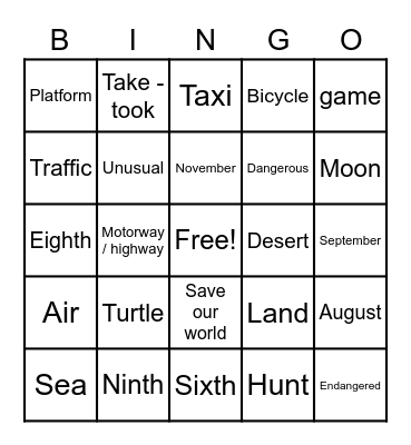 REVIEW VOCAB LV4 Bingo Card