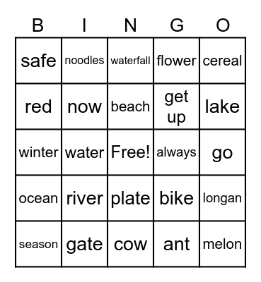 ^^ Bingo Card
