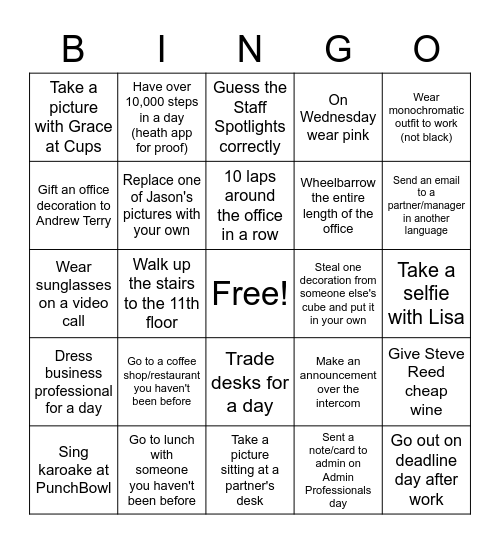 BGBC Bingo - After Busy Season Edition Bingo Card