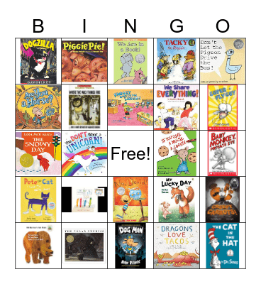 Picture Book Bingo Card