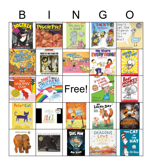 Picture Book Bingo Card