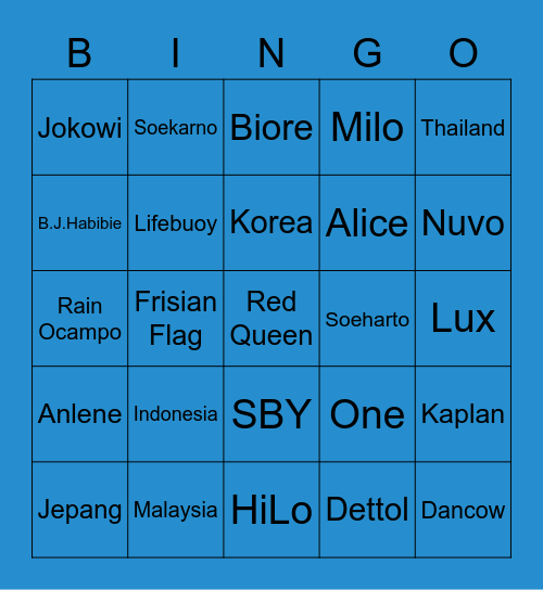 BINGO EVILWORLD Bingo Card