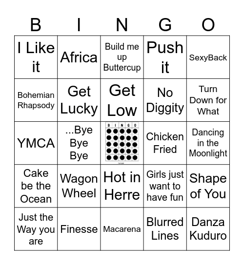 DJ Request Line Pt. 2 Bingo Card