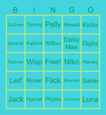 A Lot of Acnh Special characters Bingo Card