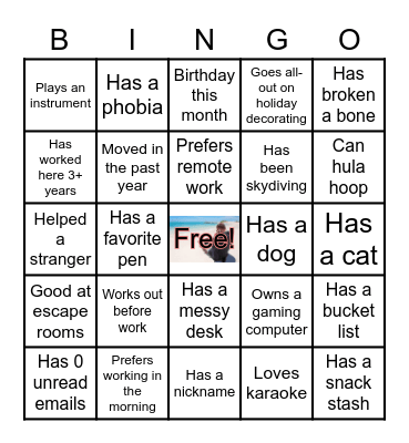Coffee Talk Bingo Card