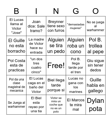 Consejo Bingo Card