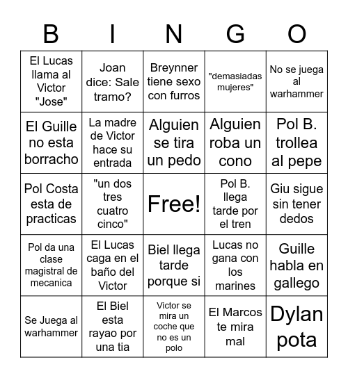 Consejo Bingo Card