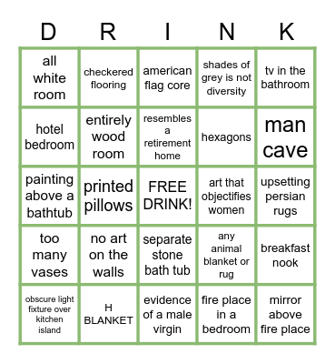 HOUSE JUDGING TIME Bingo Card