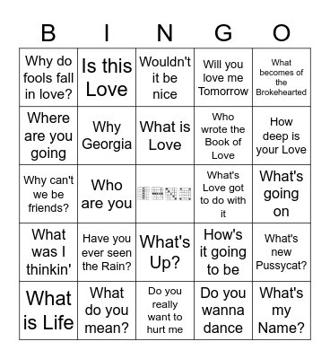 Question from Songs Bingo Card