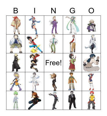 Pokemon bingo people Bingo Card