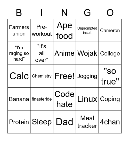 STL Bingo Card