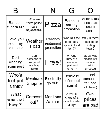 08037 Facebook Group Bingo Card