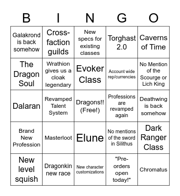 10.0 Reveal Bingo Card