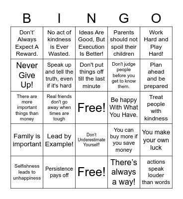 Theme BINGO Card
