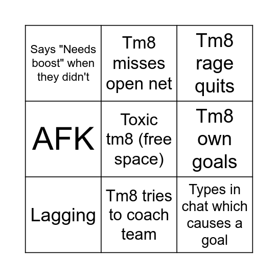 Solo 3s Bingo Card