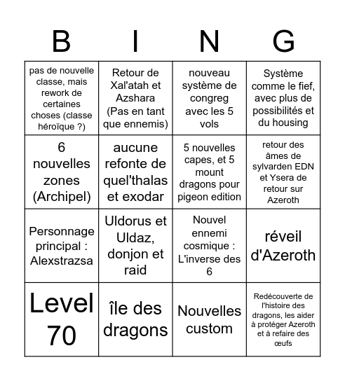 g roté Bingo Card