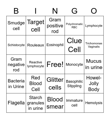 Lab Bingo Card
