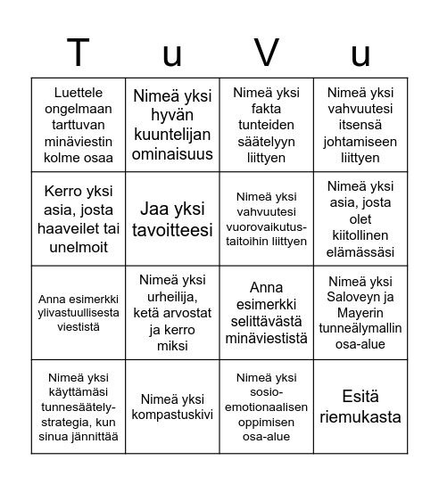 TuVu-bingo Card