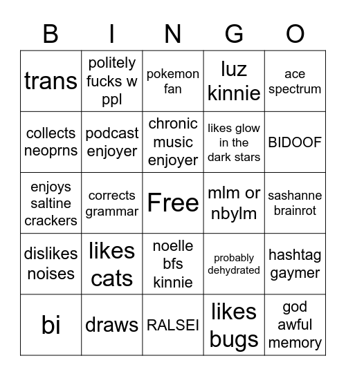 trick bingo Card