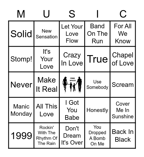 WE ARE FAMILY Bingo Card