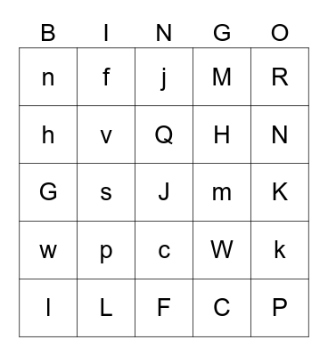 Spotlights on Phonics 1 Bingo Card