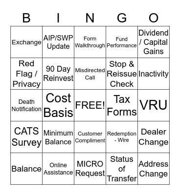 Bingo Card
