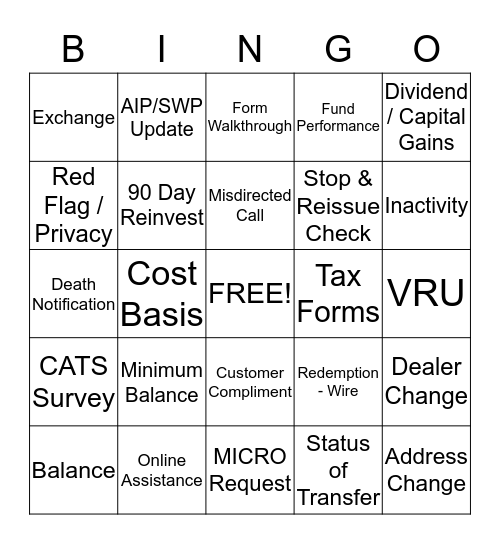 Bingo Card