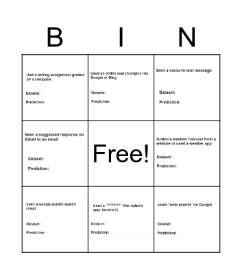 AI Bingo Card