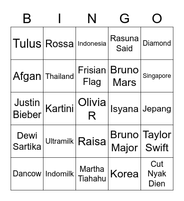 JW BINGO Card