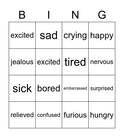 G5X Bingo Card