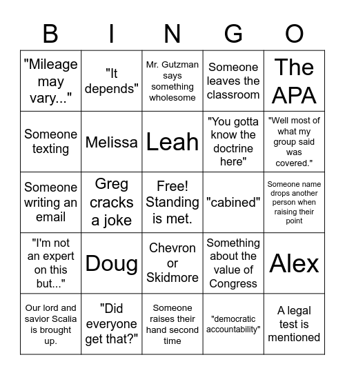 Adv Admin Bingo 2022 Bingo Card