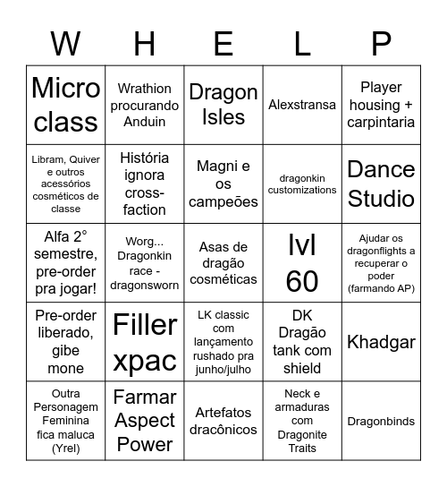 Dragonflight Bingo! Bingo Card