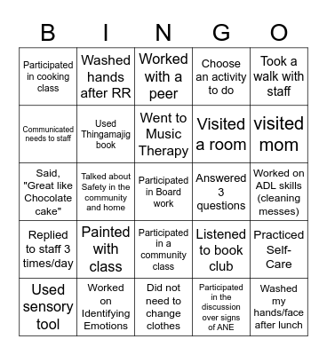 307's Bingo MJ Bingo Card