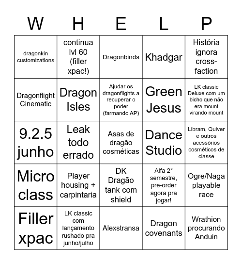 Dragonflight Bingo! Bingo Card