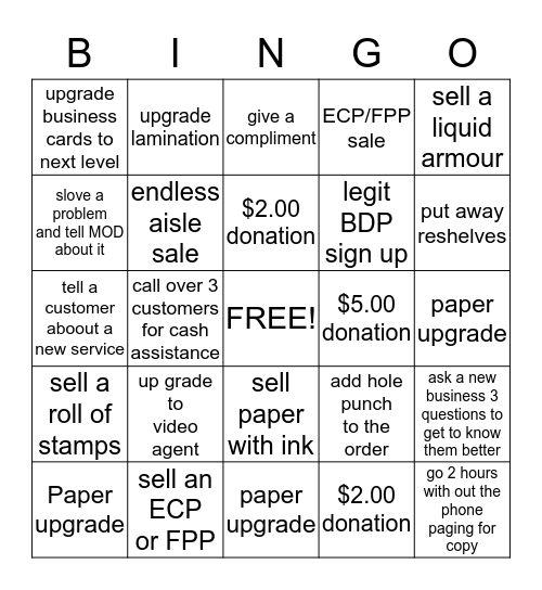 COPY Bingo Card