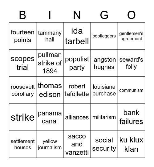 eoy review - part 1 Bingo Card