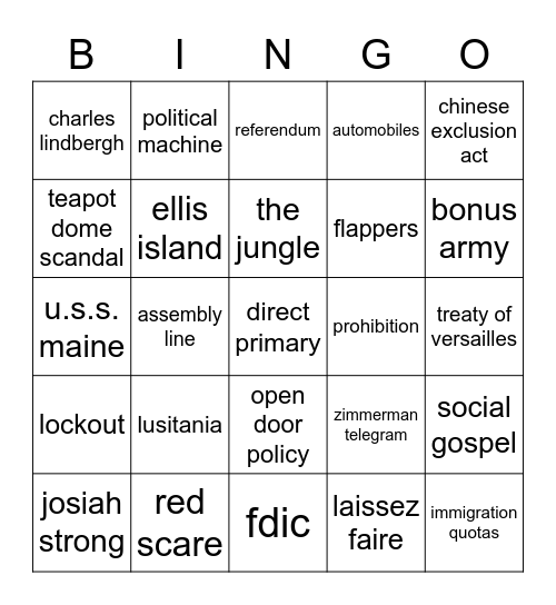 eoy review - part 1 Bingo Card