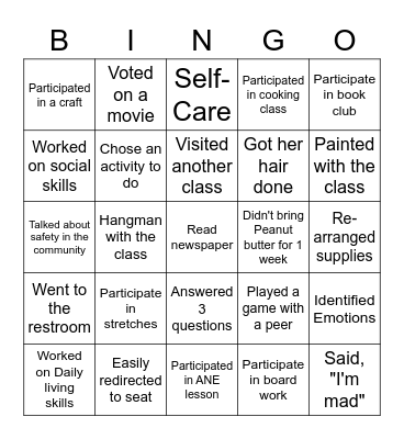 307's Bingo KJ Bingo Card