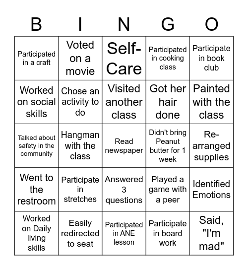 307's Bingo KJ Bingo Card