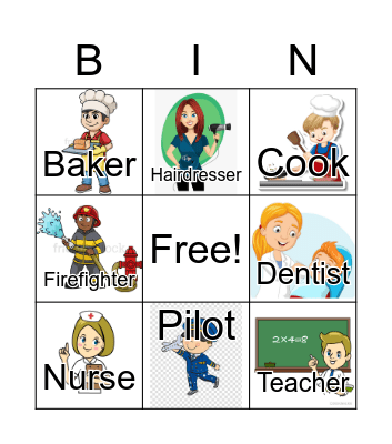 Community helpers Bingo Card