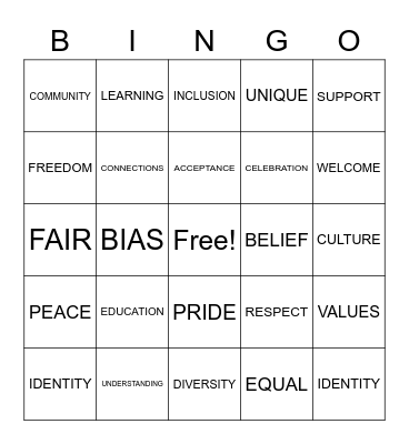 DIB Bingo Card