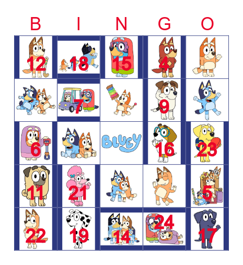 Bingo's Bingo Card