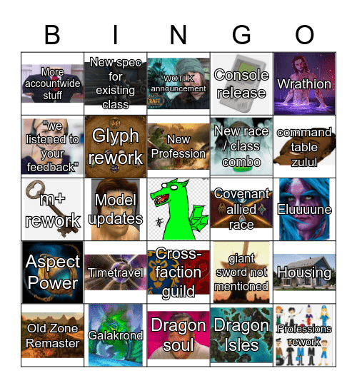 wow bingo Card