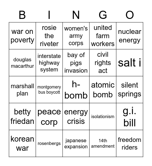 Eoy Review Part 2 Bingo Card