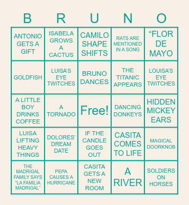 ENCANTO BINGO Card