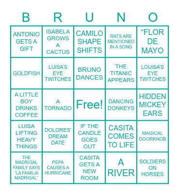 ENCANTO BINGO Card