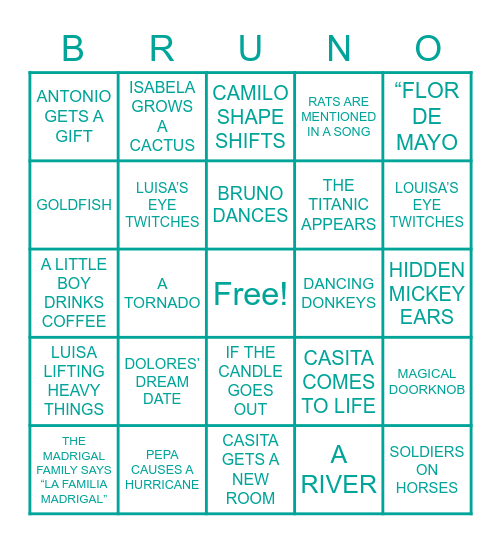 ENCANTO BINGO Card